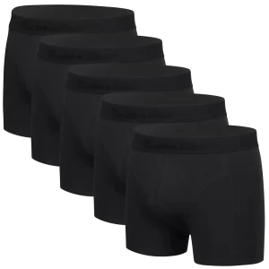 Übersicht: 5 schwarze Baumwoll-Trunks