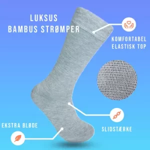 Graue Luxus Bambus Socken